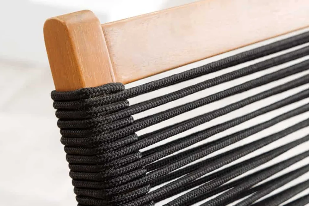 Riess-Ambiente Mehr...|Bänke Und Hocker > Outdoor Gartenbank BALI ROPE 120cm natur anthrazit Akazie 2-Sitzer