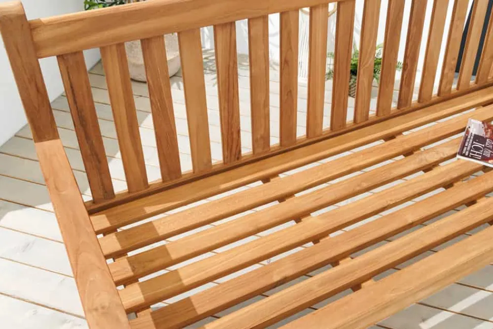 Riess-Ambiente Mehr...|Massivholz Gartenmöbel > Outdoor Gartenbank EMPIRE TEAK 150cm natur Massivholz