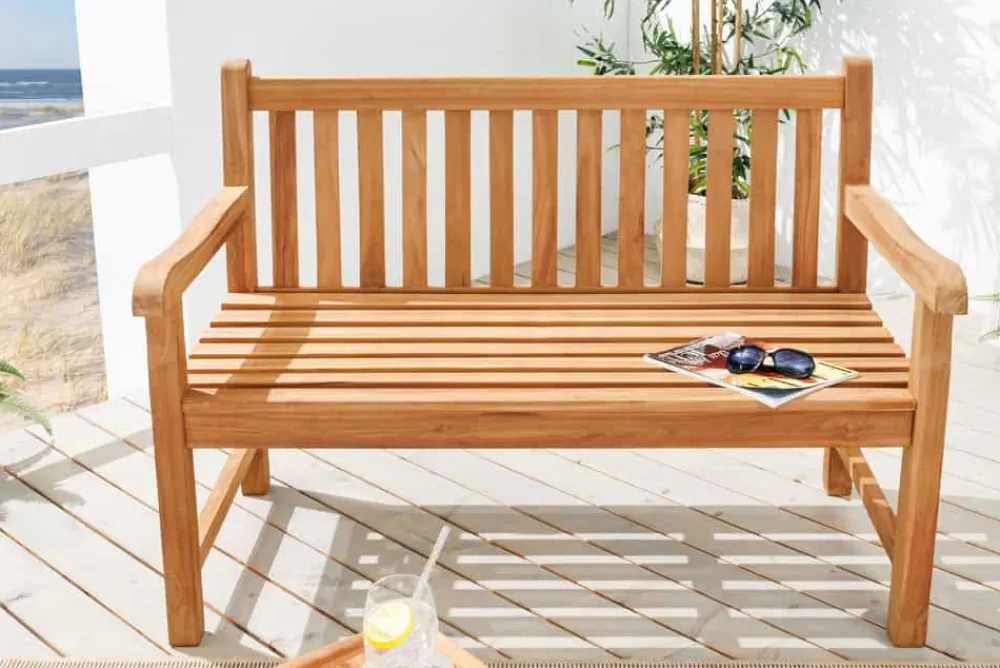 Riess-Ambiente Mehr...|Massivholz Gartenmöbel > Outdoor Gartenbank EMPIRE TEAK 120cm natur Massivholz