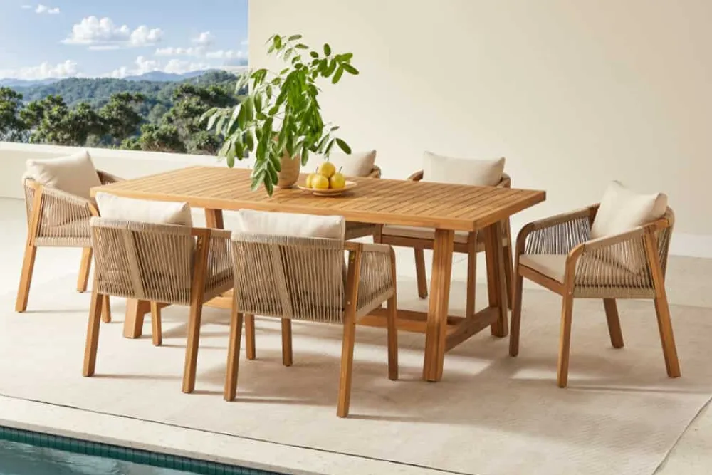 Riess-Ambiente Mehr...|Massivholz Gartenmöbel > Outdoor Garten-Esstisch BALI 210cm natur Akazienholz wetterfest