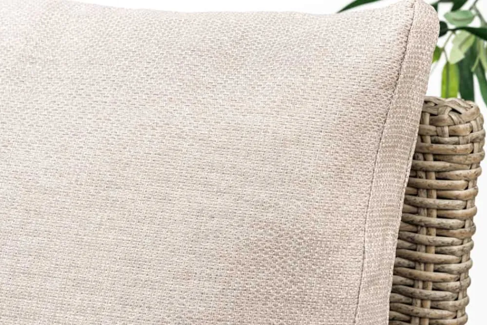 Riess-Ambiente Sitzgruppen > Outdoor Garten-Lounge MONACO 190cm natur Polyrattan Sitzecke inkl. Kissen wetterfest