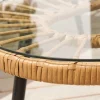 Riess-Ambiente Sitzgruppen > Outdoor Gartenlounge PARIS natur Rattan Gartenmöbel-Set inkl. Wechselbezügen grau creme