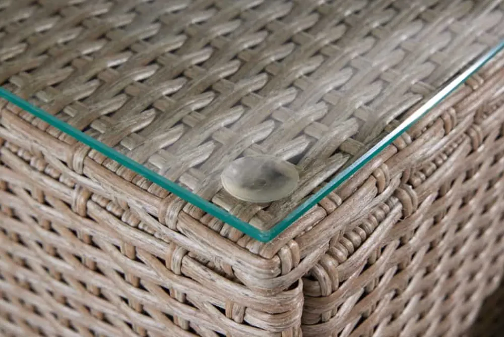 Riess-Ambiente Sitzgruppen > Outdoor Gartenlounge Set XXL MODULAR natur Polyrattan Sitzgruppe wetterfest inkl. Kissen