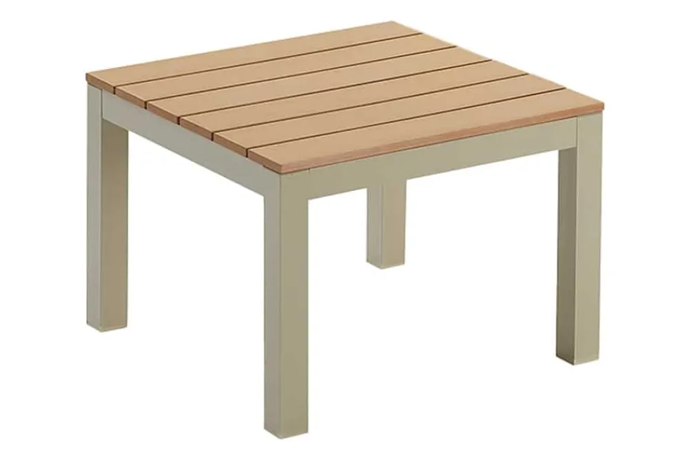 Riess-Ambiente Skandinavisch|Gartentische > Outdoor Gartentisch ORLANDO LOUNGE 60cm greige natur Aluminium wetterfest