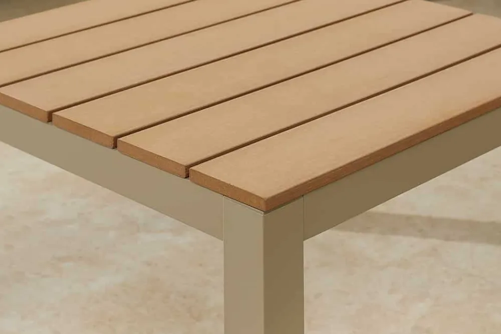 Riess-Ambiente Skandinavisch|Gartentische > Outdoor Gartentisch ORLANDO LOUNGE 60cm greige natur Aluminium wetterfest