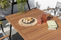 Riess-Ambiente Mehr...|Massivholz Gartenmöbel > Outdoor Gartentisch RIO 190cm anthrazit Aluminium Massivholz mit Dekostange wetterfest