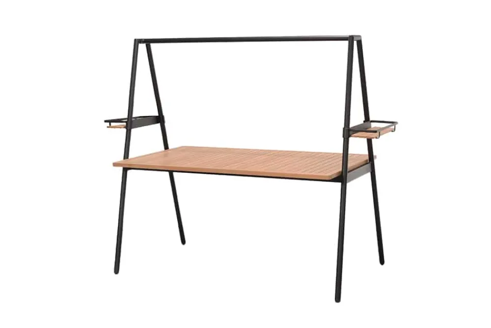 Riess-Ambiente Mehr...|Massivholz Gartenmöbel > Outdoor Gartentisch RIO 190cm anthrazit Aluminium Massivholz mit Dekostange wetterfest