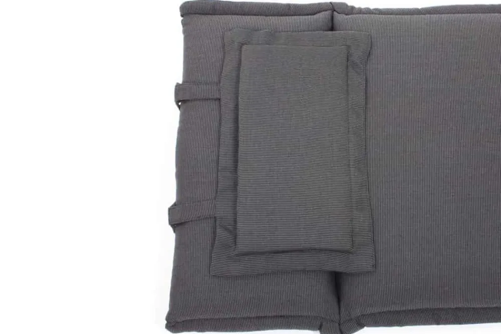 Riess-Ambiente Outdoor Kissen > Outdoor Kissen ROG 45x186cm anthrazit Sitzkissen Polster-Auflage für Deckchair