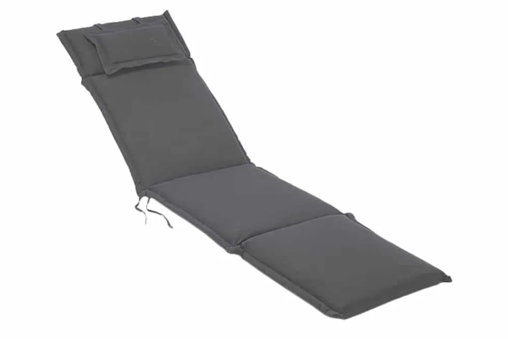 Riess-Ambiente Outdoor Kissen > Outdoor Kissen ROG 45x186cm anthrazit Sitzkissen Polster-Auflage für Deckchair
