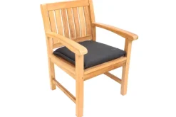 Riess-Ambiente Outdoor Kissen > Outdoor Kissen ROG 46x48cm anthrazit Sitzkissen Polster-Auflage für Gartenstuhl