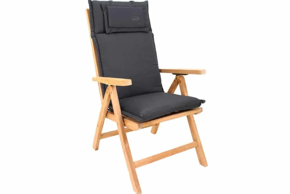 Riess-Ambiente Outdoor Kissen > Outdoor Kissen ROG 46x119cm anthrazit Sitzkissen Polster-Auflage für Hochlehner
