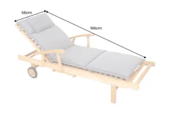 Riess-Ambiente Outdoor Kissen > Outdoor Kissen ROG 58x196cm grün Polster-Auflage für Gartenliege