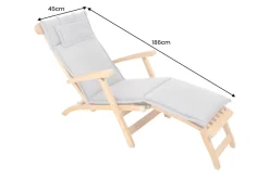 Riess-Ambiente Outdoor Kissen > Outdoor Kissen ROG 45x186cm grün Sitzkissen Polster-Auflage für Deckchair