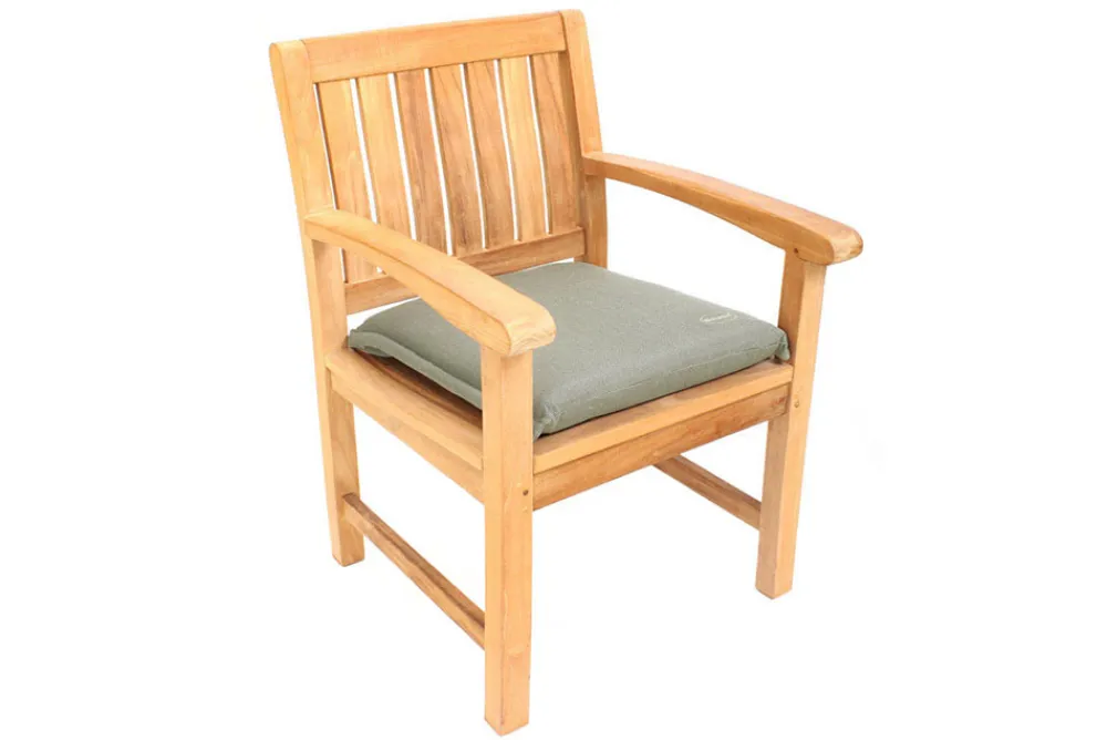 Riess-Ambiente Outdoor Kissen > Outdoor Kissen ROG 46x48cm taupe Sitzkissen Polster-Auflage für Gartenstuhl