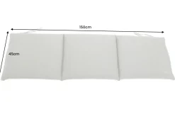Riess-Ambiente Outdoor Kissen > Outdoor Kissen ROG 45x150cm taupe Sitzkissen Polster-Auflage für 3-Sitzer Bank