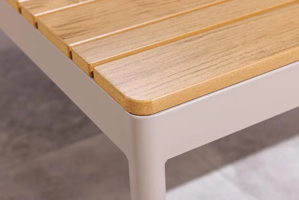 Riess-Ambiente Sitzgruppen > Outdoor Lounge MOBILE MODULAR greige Garten-Sitzgruppe inkl. Tisch und Kissen