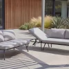 Riess-Ambiente Sitzgruppen > Outdoor Lounge Sitzgruppe MOBILE MODULAR anthrazit hellgrau mit Tisch wetterfest