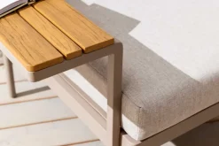 Riess-Ambiente Sitzgruppen > Outdoor Lounge Sitzgruppe MOBILE MODULAR 240cm champagner greige inkl. Kissen