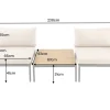 Riess-Ambiente Sitzgruppen > Outdoor Lounge Sitzgruppe MOBILE MODULAR 240cm anthrazit greige inkl. Kissen
