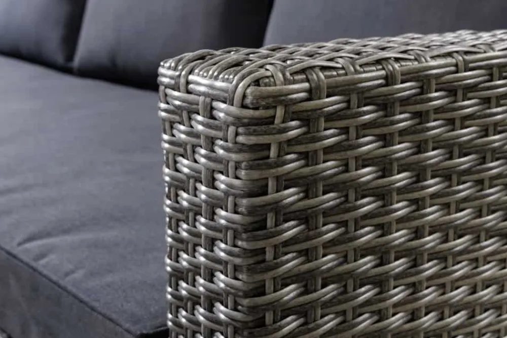 Riess-Ambiente Sitzgruppen > Outdoor Sitzgruppe MONACO 240cm anthrazit Polyrattan Gartenmöbel-Set Ecklounge wetterfest