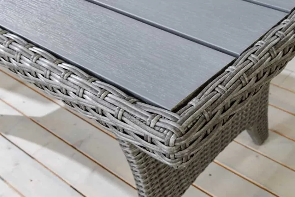 Riess-Ambiente Sitzgruppen > Outdoor Sitzgruppe MONACO 240cm anthrazit Polyrattan Gartenmöbel-Set Ecklounge wetterfest
