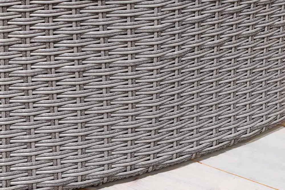 Riess-Ambiente Sonneninseln > Outdoor Sonneninsel PLAYA LIVING 165cm grau Polyrattan Aluminium inkl. Kissen wetterfest