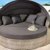 Riess-Ambiente Sonneninseln > Outdoor Sonneninsel PLAYA LIVING 165cm hellgrau Polyrattan Aluminium inklusive Kissen wetterfest
