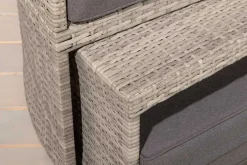 Riess-Ambiente Sonneninseln > Outdoor Sonneninsel PLAYA LIVING 165cm hellgrau Polyrattan Aluminium inklusive Kissen wetterfest