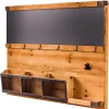 Riess-Ambiente Mehr...|Wandregale > Praktisches Wandboard HERITAGE 80cm natur Pinie 6 Haken Kreidetafel Schlüsselbrett