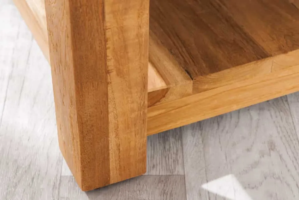 Riess-Ambiente Mehr...|Couchtische > Quadratischer Couchtisch JAVA 70cm natur recyceltes Teakholz mit Ablagefach