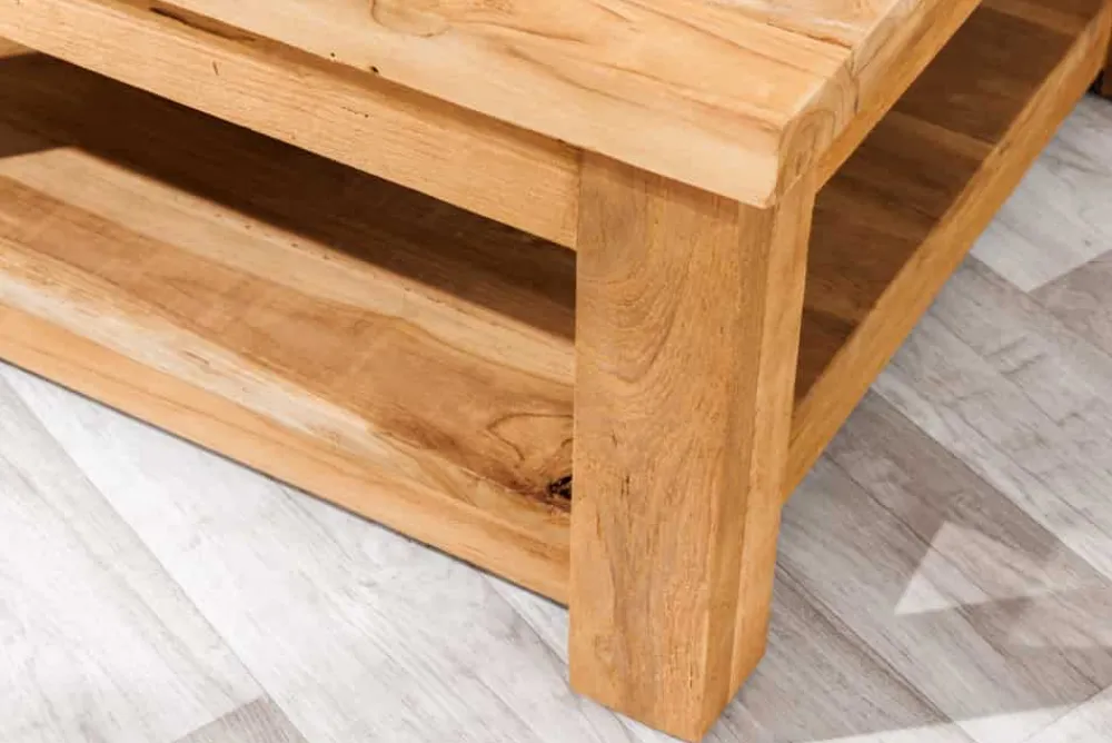Riess-Ambiente Mehr...|Couchtische > Quadratischer Couchtisch JAVA 70cm natur recyceltes Teakholz mit Ablagefach