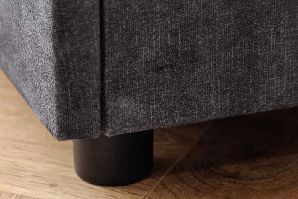 Riess-Ambiente Samt Möbel|Retro Möbel > Quadratischer Nachttisch PARIS 55cm grau Samt inkl. Beleuchtung und Schubladen