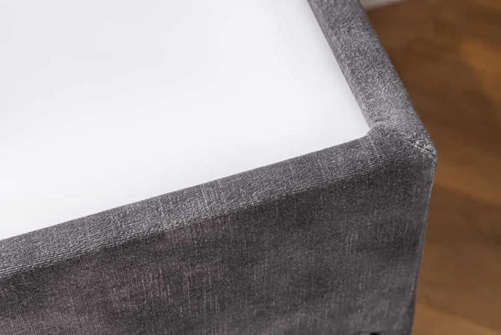 Riess-Ambiente Samt Möbel|Retro Möbel > Quadratischer Nachttisch PARIS 55cm grau Samt inkl. Beleuchtung und Schubladen