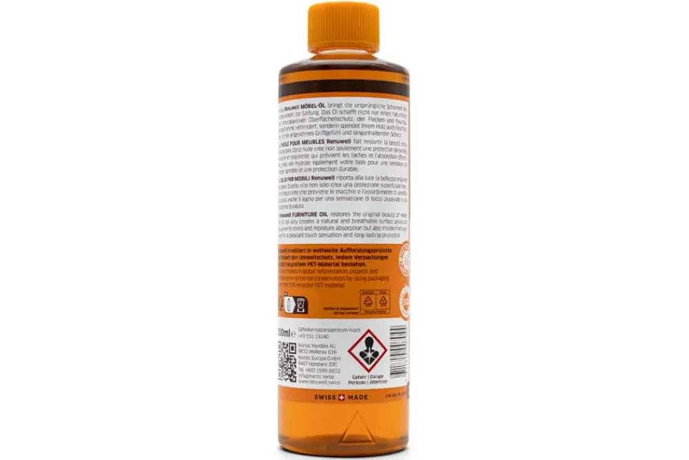 Riess-Ambiente Pflegeprodukte > Renuwell MÖBEL ÖL 500ml Pflegemittel für Tische Schränke Stühle Holzpflege