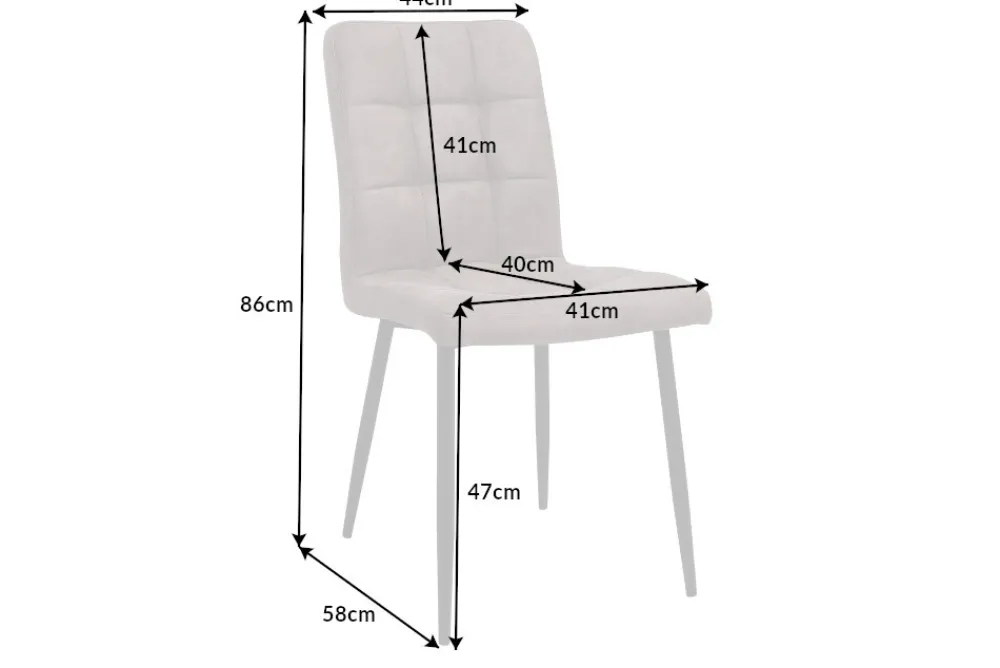 Riess-Ambiente Retro Möbel|Industrial Loft > Retro Design Stuhl MODENA antik taupe Microfaser mit Ziersteppung