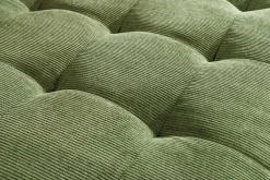Riess-Ambiente Skandinavisch|Retro Möbel > Retro Ecksofa STOCKHOLM 220cm grün Cordstoff Federkern 3-Sitzer