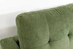 Riess-Ambiente Skandinavisch|Retro Möbel > Retro Ecksofa STOCKHOLM 220cm grün Cordstoff Federkern 3-Sitzer