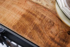 Riess-Ambiente Mehr...|Massivholztische > Retro Konsolentisch BICYCLE 195cm Mangoholz Fahrrad Bartisch Upcycling