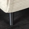 Riess-Ambiente Sessel|Retro Möbel > Retro Schlafsessel SMART MULTIFUNCTION 100cm beige Cord Bettfunktion inkl. Kissen