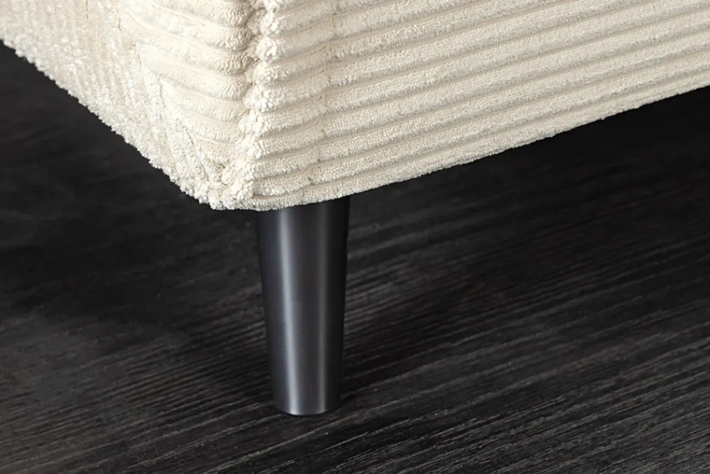 Riess-Ambiente Sessel|Retro Möbel > Retro Schlafsessel SMART MULTIFUNCTION 100cm beige Cord Bettfunktion inkl. Kissen