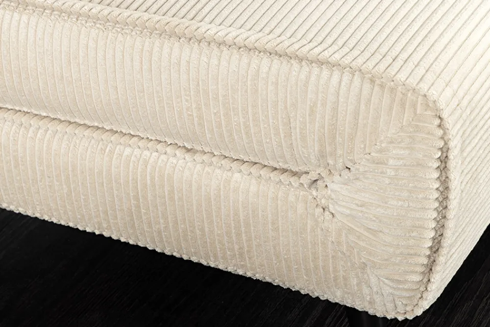 Riess-Ambiente Sessel|Retro Möbel > Retro Schlafsessel SMART MULTIFUNCTION 100cm beige Cord Bettfunktion inkl. Kissen