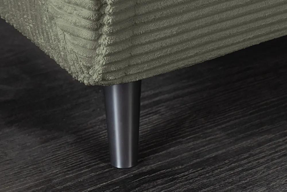 Riess-Ambiente Sessel|Retro Möbel > Retro Schlafsessel SMART MULTIFUNCTION 100cm grün Cord Bettfunktion inkl. Kissen