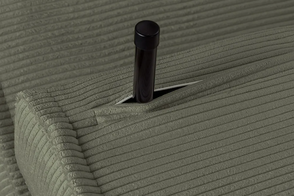 Riess-Ambiente Sessel|Retro Möbel > Retro Schlafsessel SMART MULTIFUNCTION 140cm grün Cord Bettfunktion inkl. Kissen