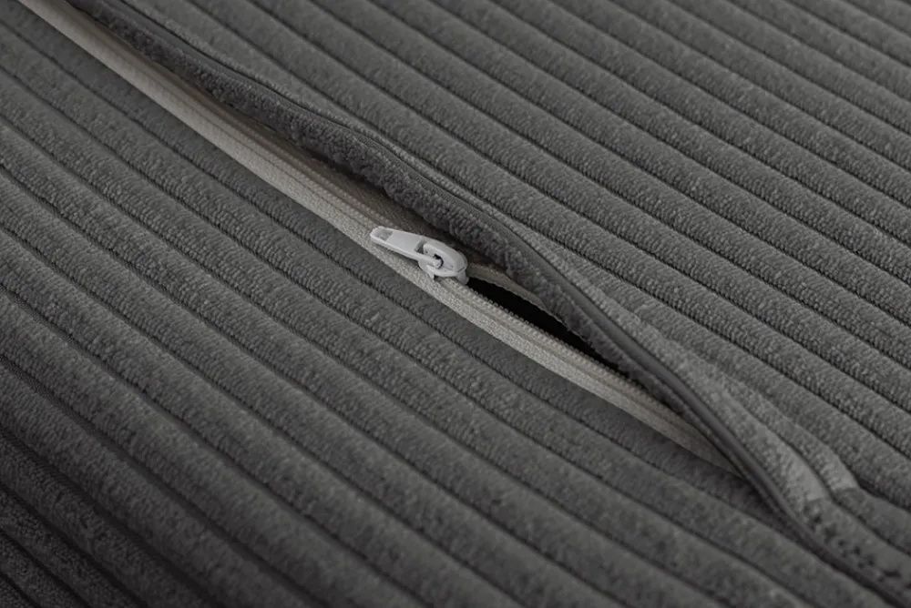Riess-Ambiente Sessel|Retro Möbel > Retro Schlafsessel SMART MULTIFUNCTION 140cm grau Cord Bettfunktion inkl. Kissen