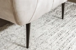 Riess-Ambiente Sessel|Retro Möbel > Retro Sessel NOBLESSE 105cm champagner beige Samt mit Ziersteppung