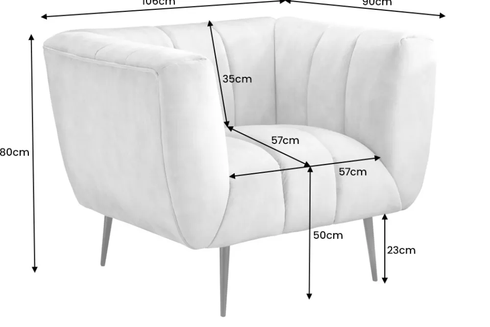 Riess-Ambiente Goldene Möbel|Sessel > Retro Sessel NOBLESSE 105cm smaragdgrün Samt mit Ziersteppung