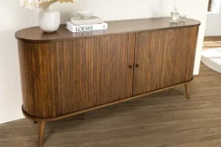 Riess-Ambiente Industrial Loft|Retro Möbel > Retro Sideboard VALHALLA WOOD 160cm smoked Eichenholz Schiebetüren