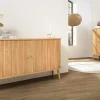 Riess-Ambiente Industrial Loft|Retro Möbel > Retro Sideboard VALHALLA WOOD 160cm natur Eichenholz Schiebetüren