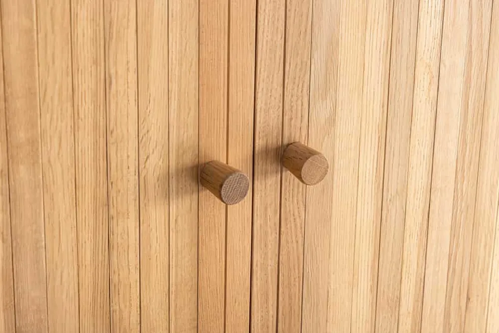 Riess-Ambiente Industrial Loft|Retro Möbel > Retro Sideboard VALHALLA WOOD 160cm natur Eichenholz Schiebetüren