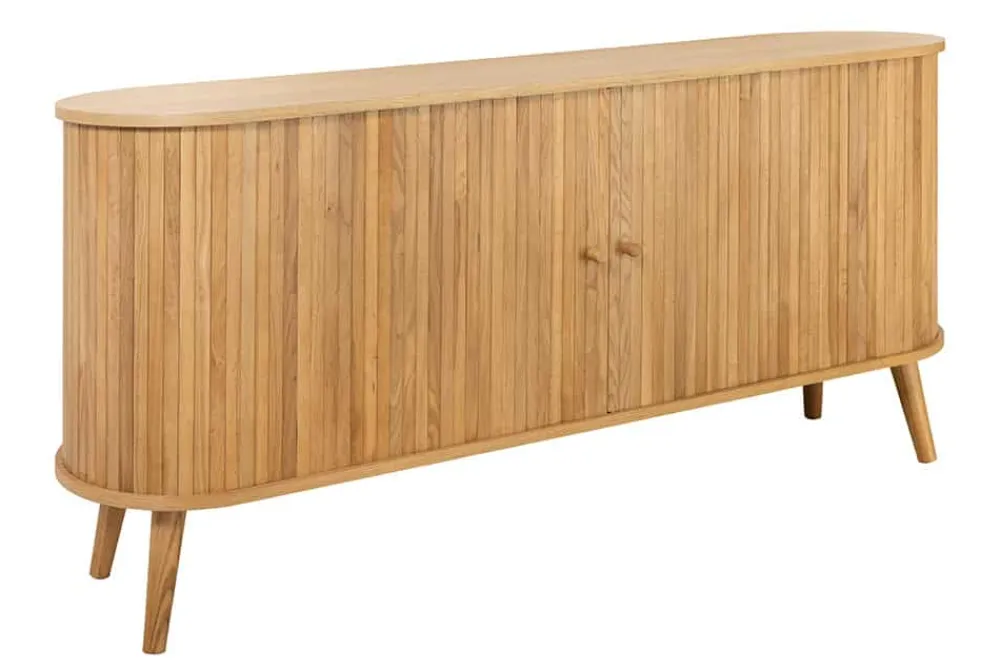 Riess-Ambiente Industrial Loft|Retro Möbel > Retro Sideboard VALHALLA WOOD 160cm natur Eichenholz Schiebetüren